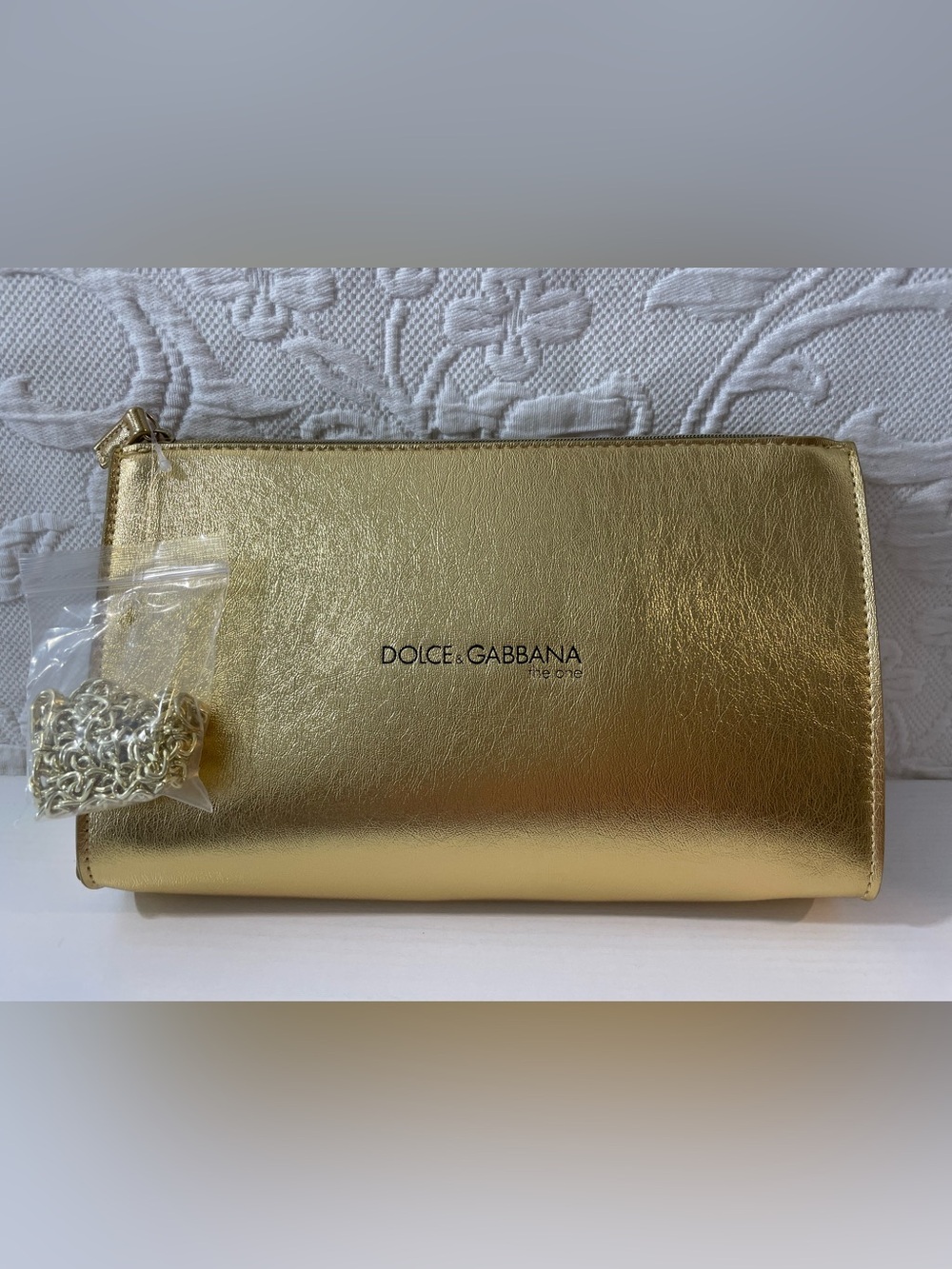 Women's Dolce & Gabbana Gold The One Clutch Bag NWT